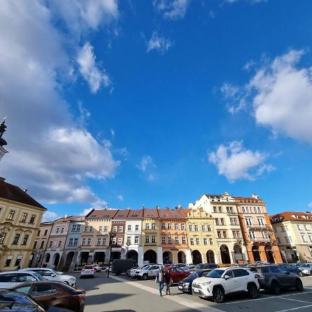 Velke Studio Na Velkem Namesti S Vybavenou Kuchyni Hradec Králové Dış mekan fotoğraf
