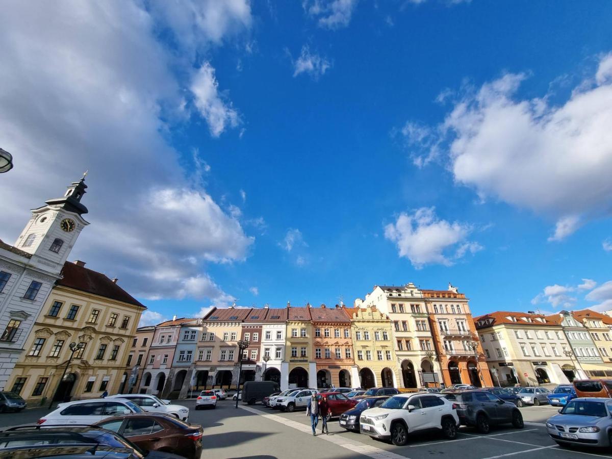 Velke Studio Na Velkem Namesti S Vybavenou Kuchyni Hradec Králové Dış mekan fotoğraf